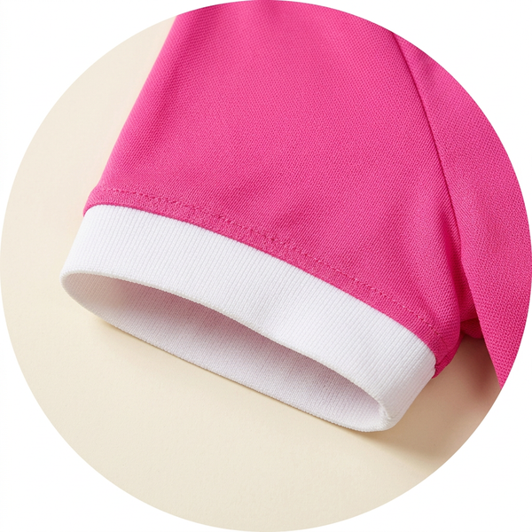 Short sleeves with contrast trim